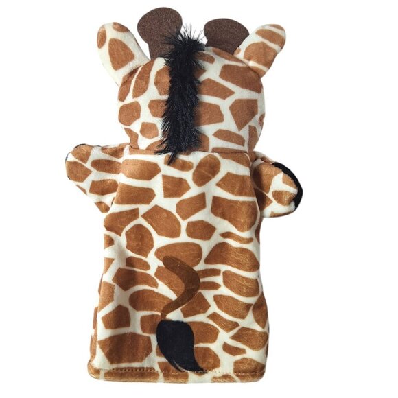 Melissa And Doug Giraffe Hand Puppet Zoo Animal Stuffed Toy 9.5" - Picture 2 of 2